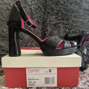 NIB Esprit Black Heels Size 8